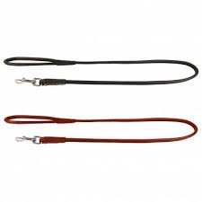 Waudog Leather Dog Clip Leash 8MM RND BROWN 183CM