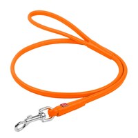 Waudog Leather Round Clip Leash W4MM - L183CM ORANGE