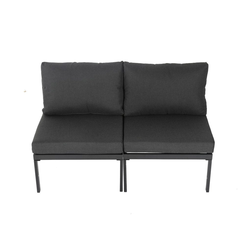 Outdoor 7 Piece Charcoal Grey Couches