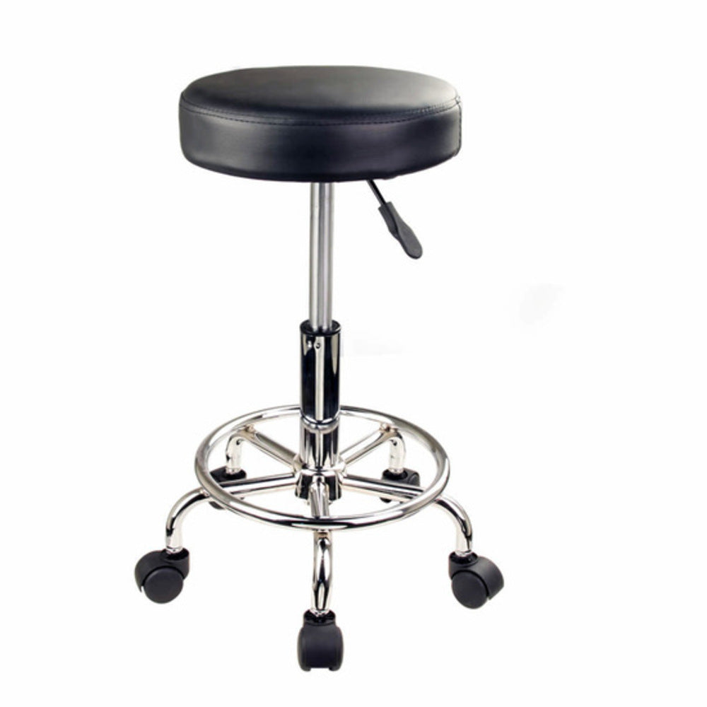 Forever Beauty Black Salon Barber Stool Swivel Round Type