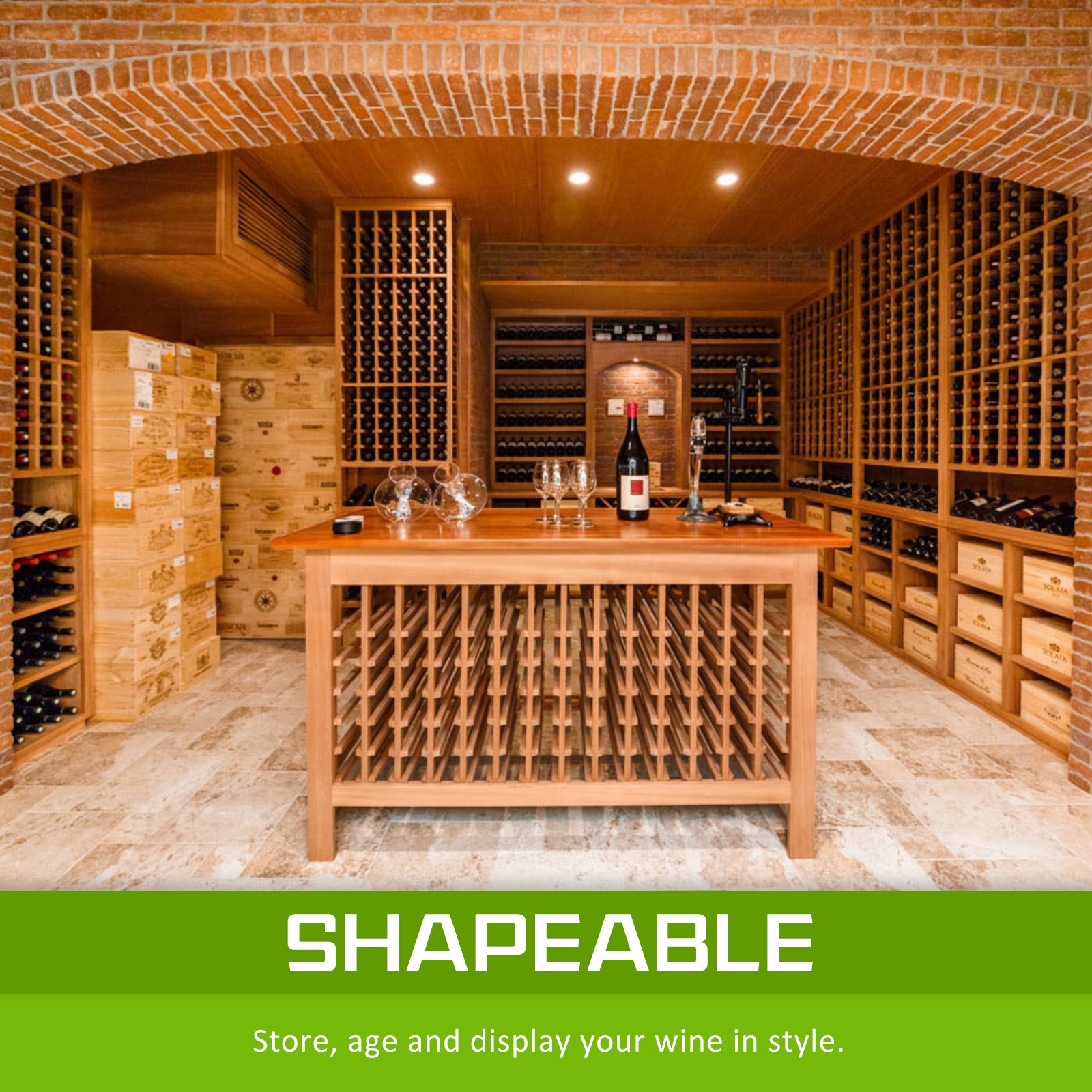 La Bella 12 Bottle Timber Wine Rack Storage Cellar Organiser