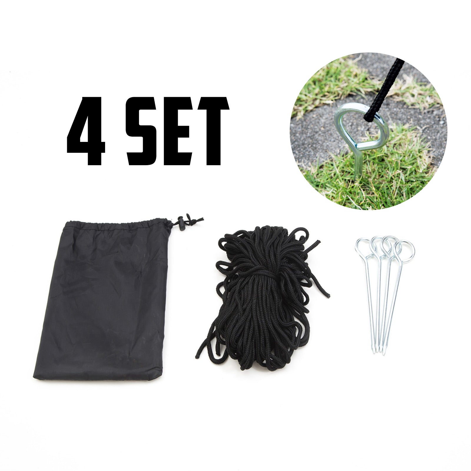 Camperoos 4 Set Gazebo Outdoor Marquee Tent Rope Set