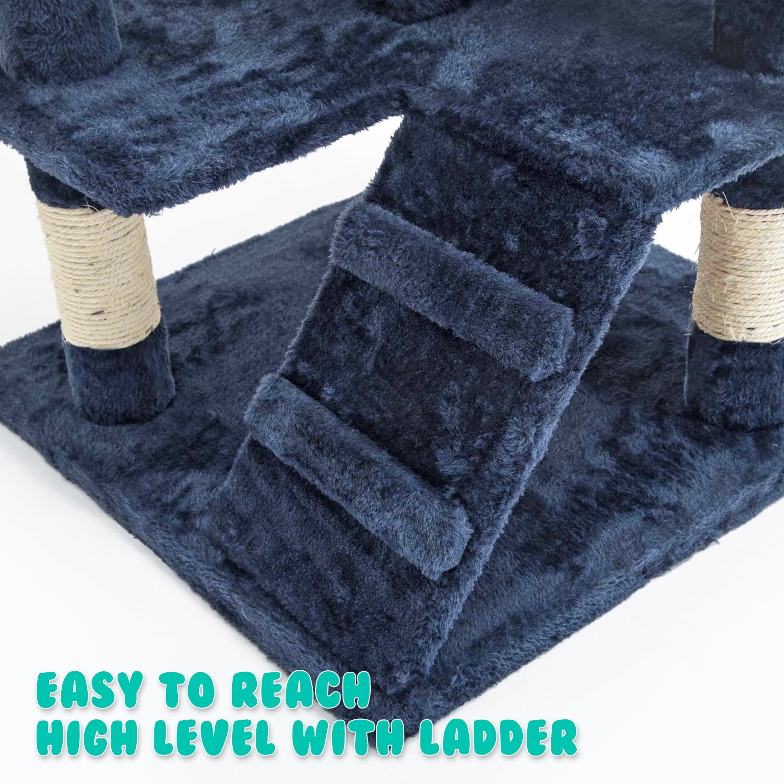 Paw Mate 130cm Blue Cat Tree Soho Multi Level Scratcher