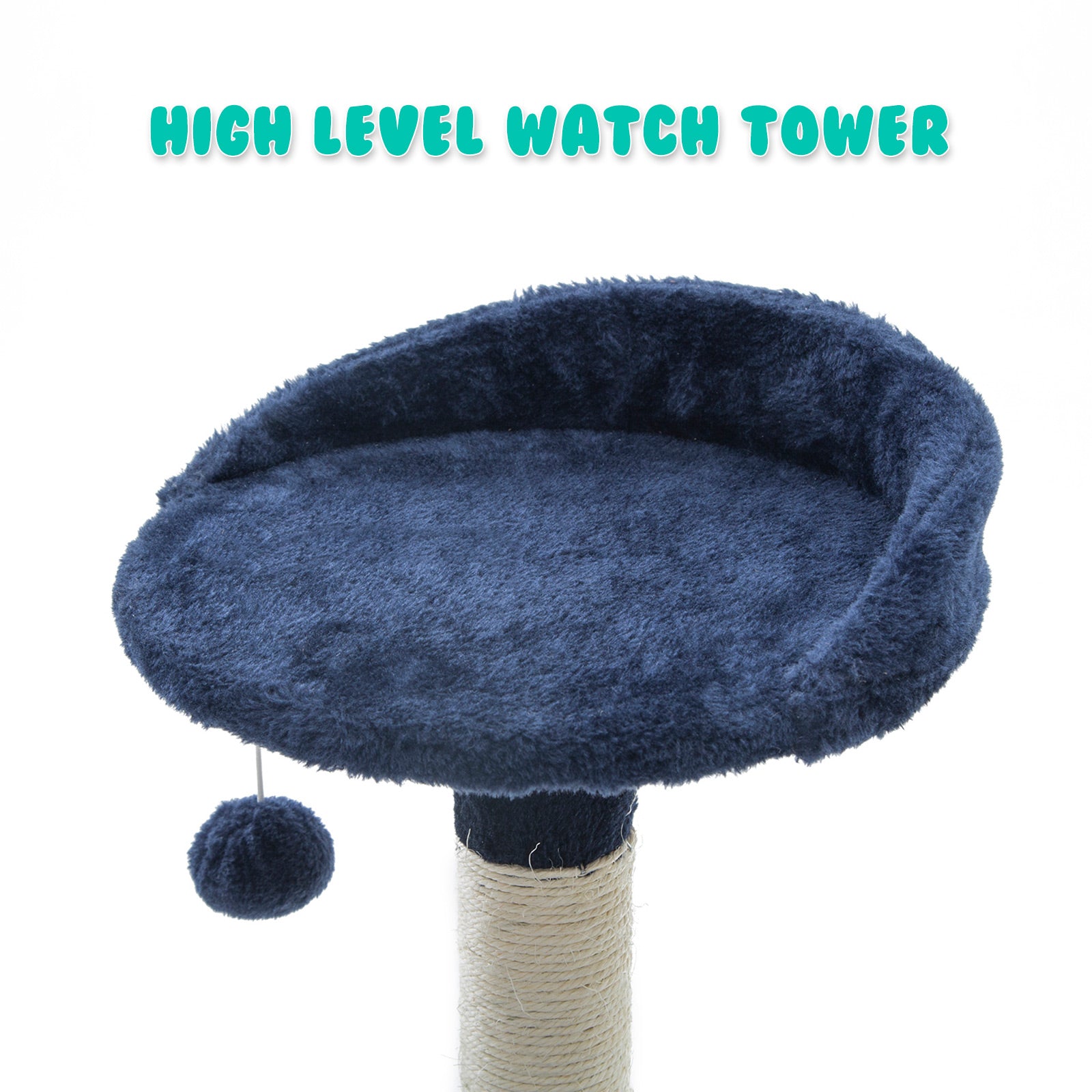 Paw Mate 96cm Blue Cat Tree Luna Multi Level Scratcher