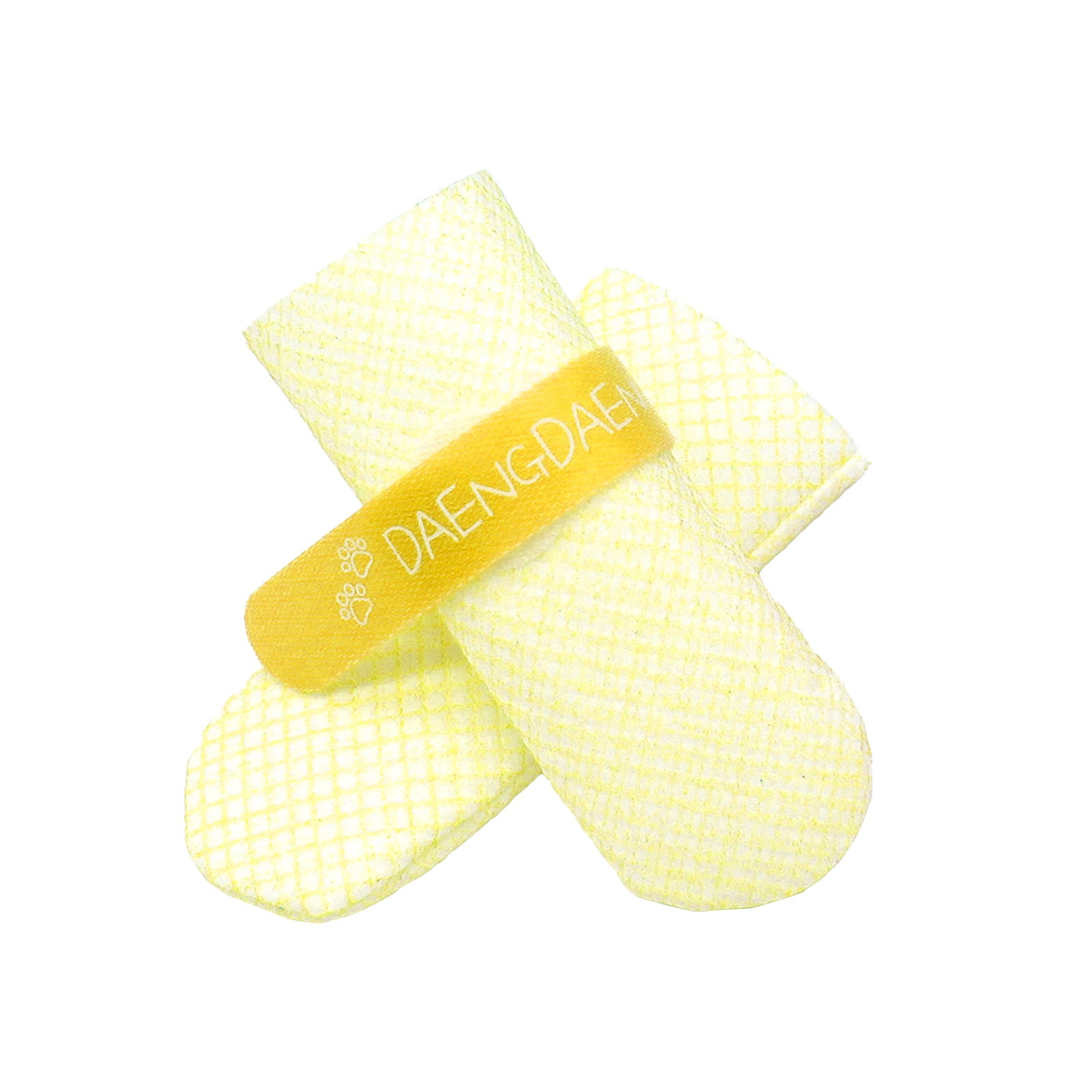 Daeng Daeng Shoes 28pc XS Yellow Dog Shoes Waterproof Disposable Boots Anti-Slip Socks