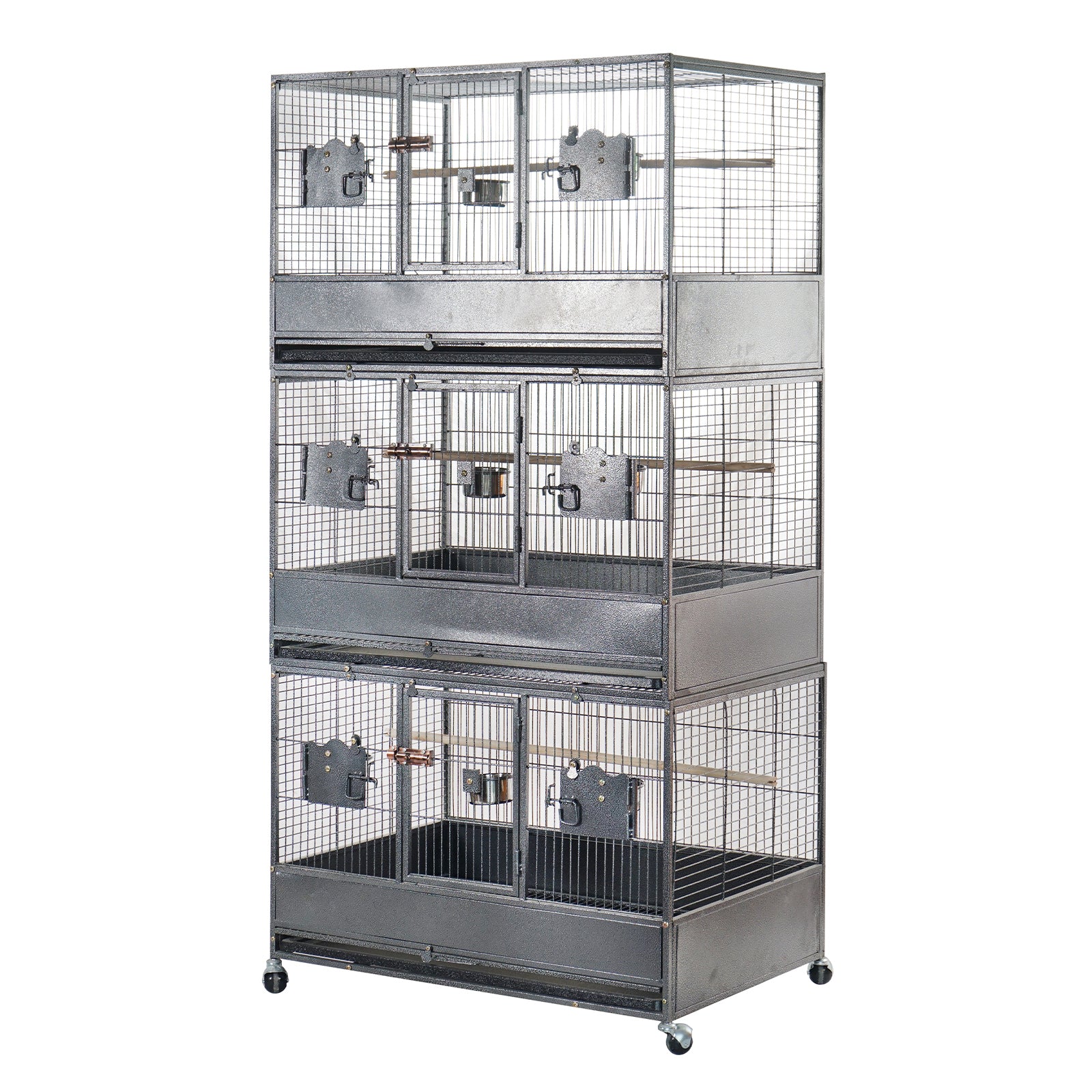 YES4PETS 180cm XXL Triple Stackers Breeding Bird Parrot Cage Aviary Cockatoos