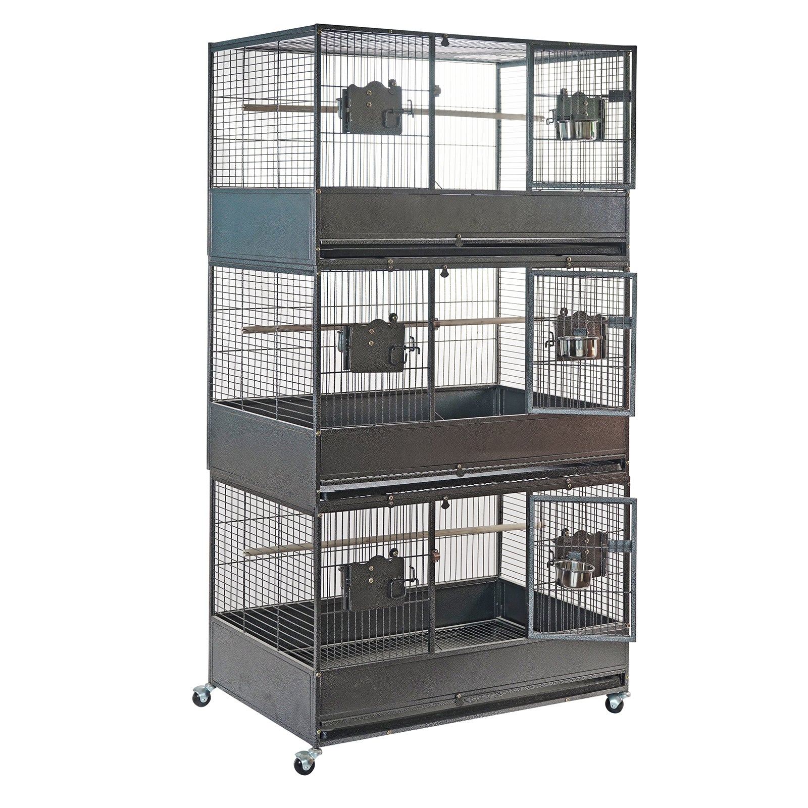 YES4PETS 180cm XXL Triple Stackers Breeding Bird Parrot Cage Aviary Cockatoos