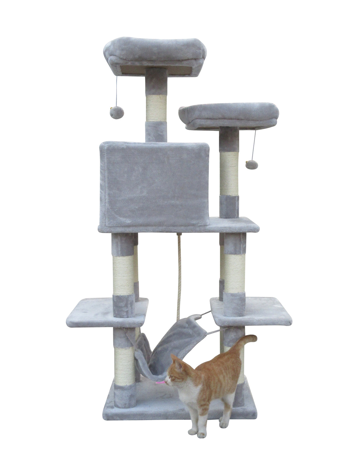 YES4PETS 145 cm Cat Scratching Post Tree Scratcher Pole-Little Grey