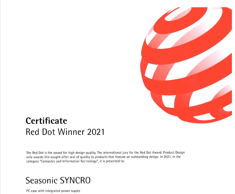 Seasonic Syncro Q704 Aluminum Case with Syncro DPC-850 850W 80 Plus Platinum PSU &amp; Connect Module RED DOT AWARD WINNER 2021