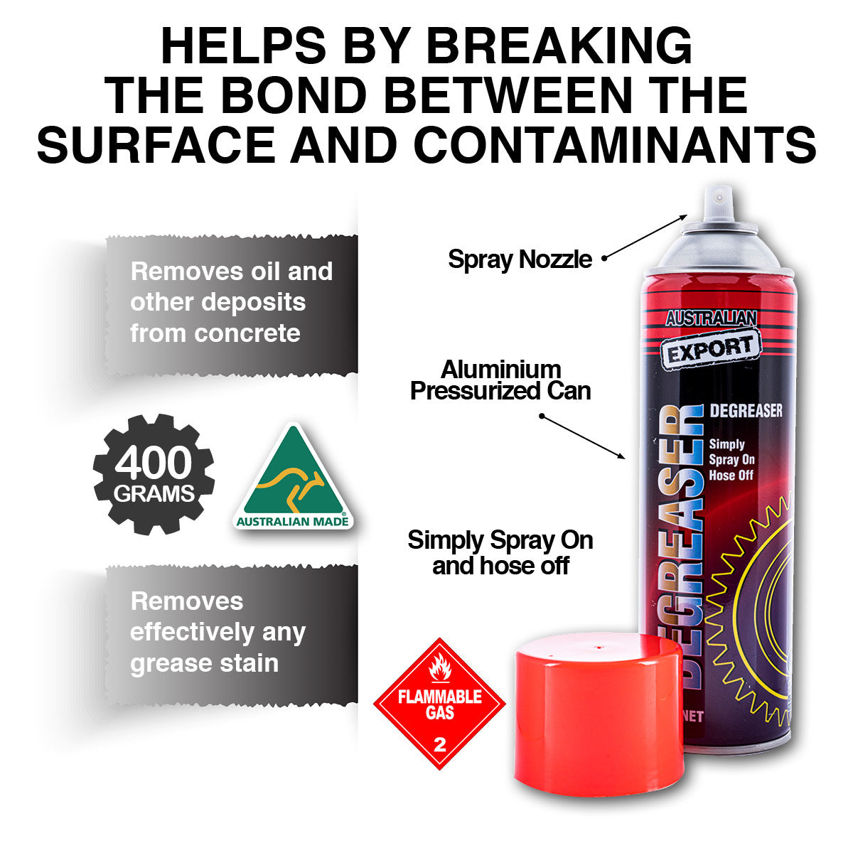 Australian Export 12PCE Degreaser Powerful Grease Oil Mechanical Concrete 400gm