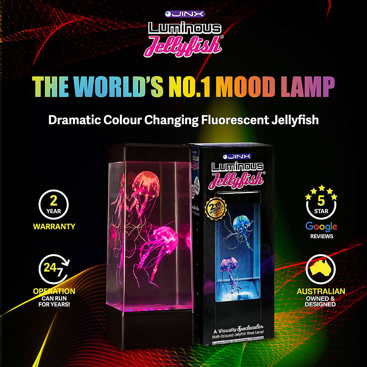 JINX Luminous Jellyfish Lamp