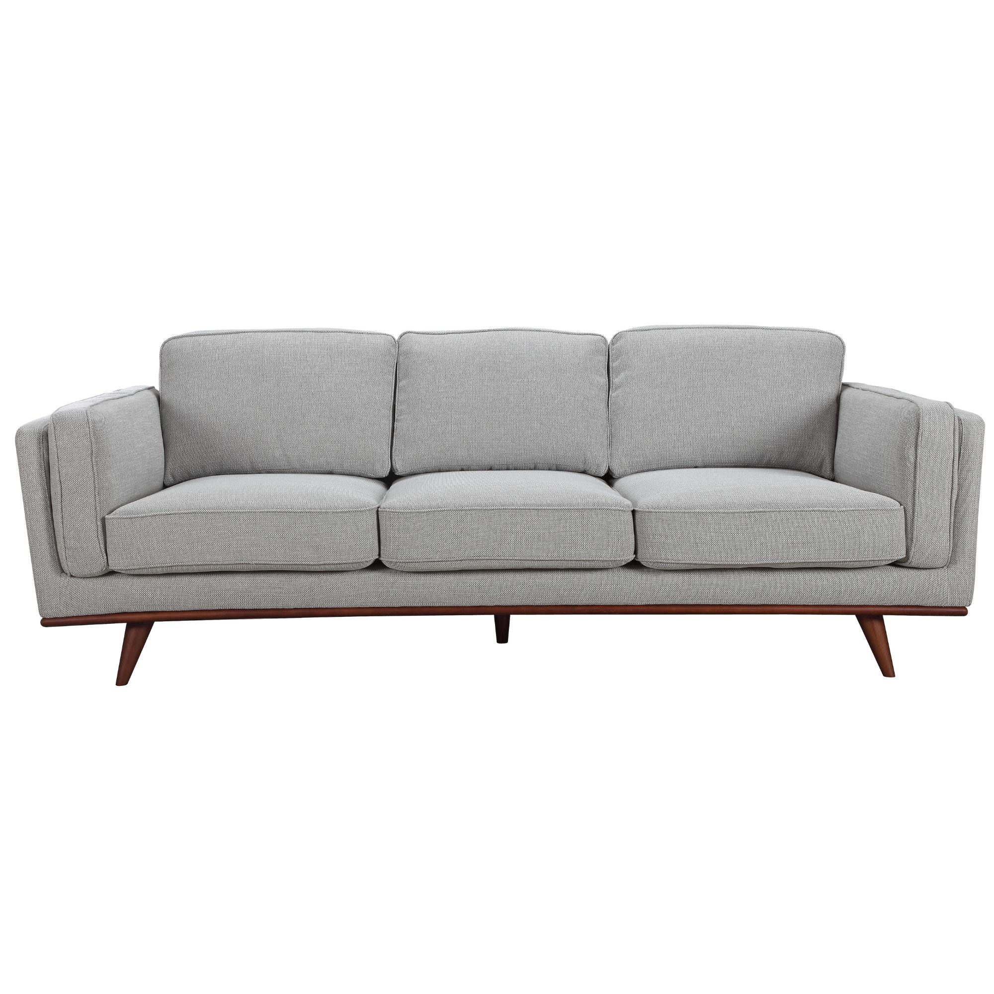 Petalsoft 3 Seater Sofa Fabric Uplholstered Lounge Couch - Grey