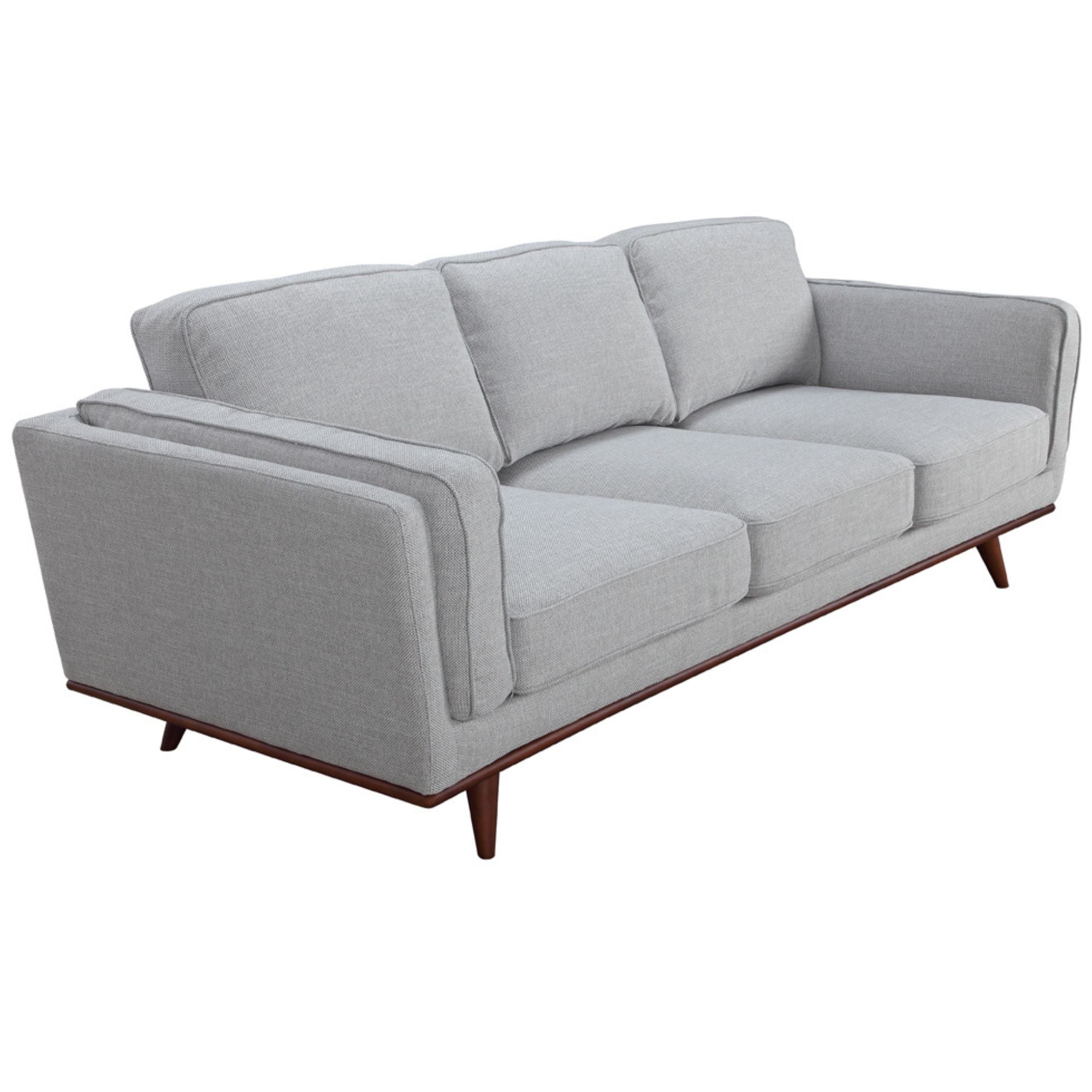 Petalsoft 3 Seater Sofa Fabric Uplholstered Lounge Couch - Grey