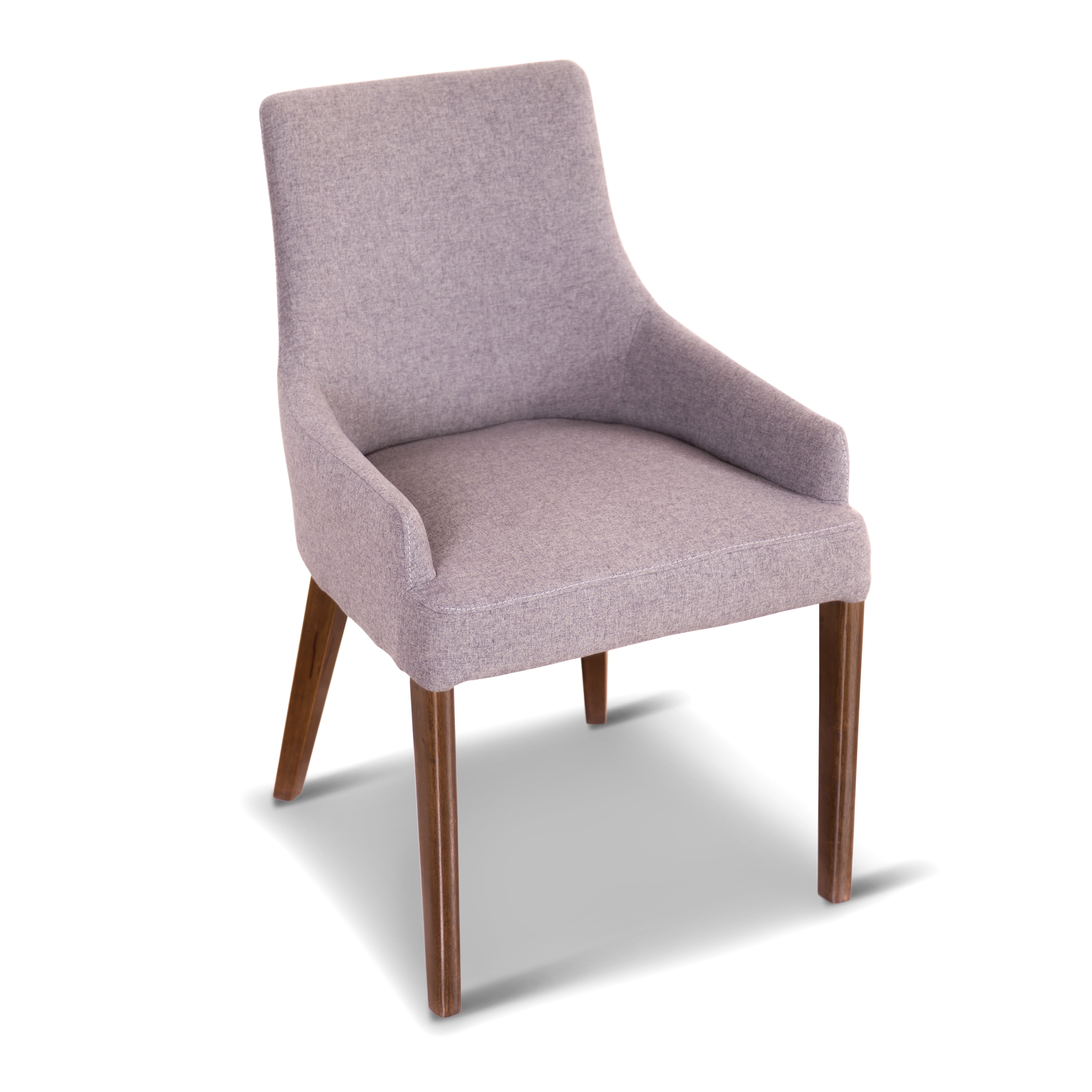 Tuberose Dining Chair Fabric Seat Solid Acacia Timber Wood Furniture - Grey