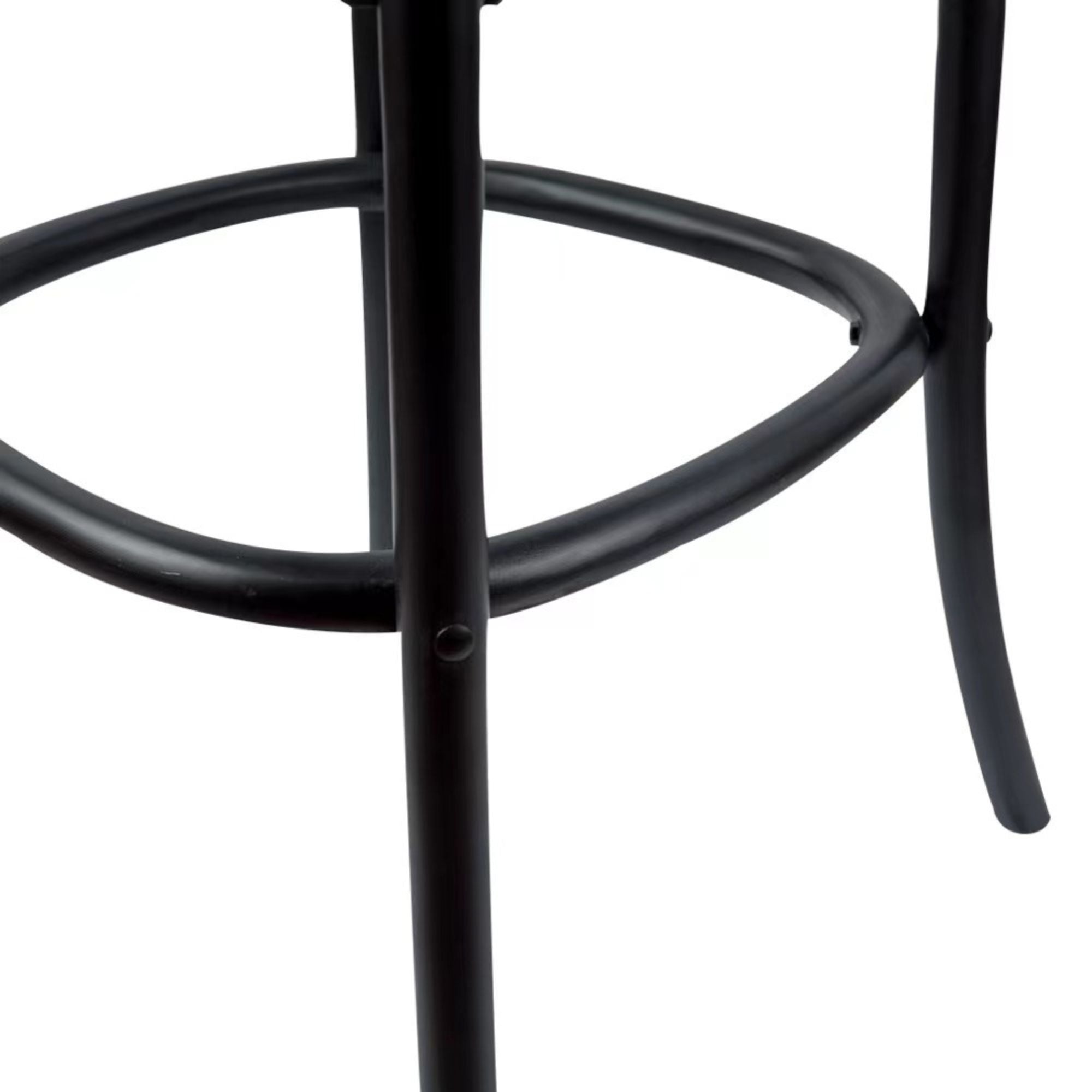 Aster 3pc Crossback Bar Stools Dining Chair Solid Birch Timber Rattan Seat Black