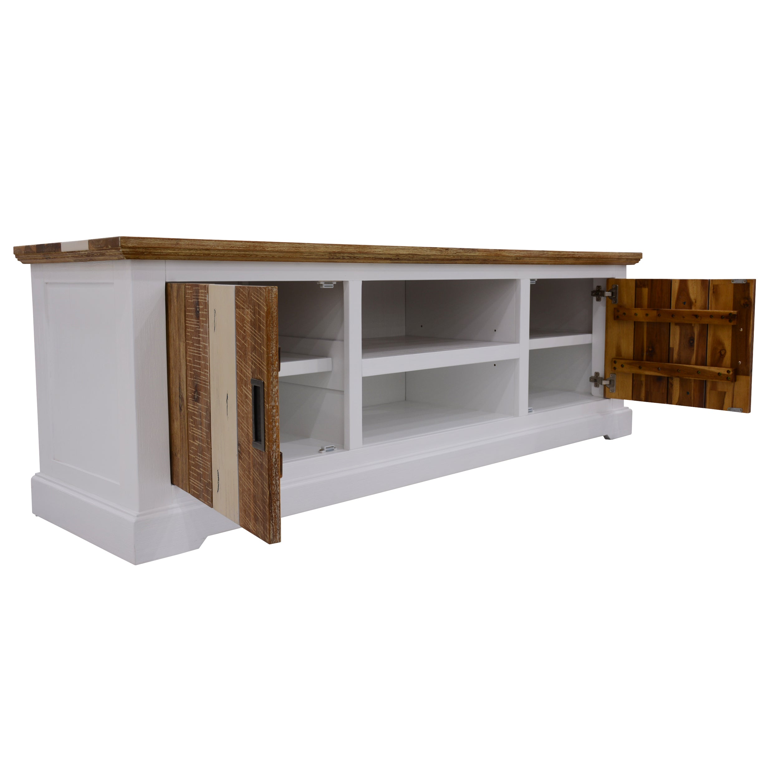 Orville ETU Entertainment TV Unit 180cm 2 Door Solid Acacia Timber - Multi Color