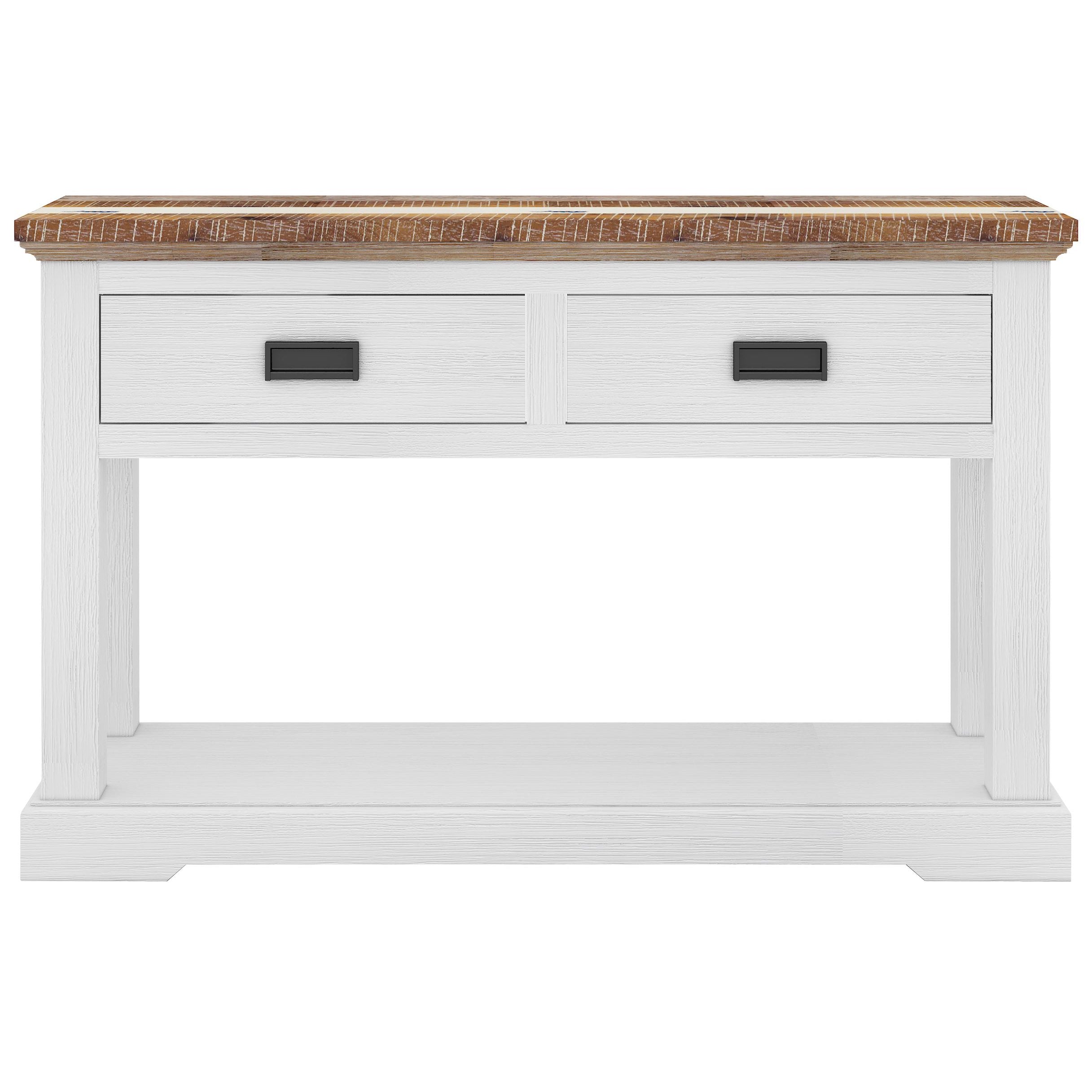 Orville Console Hallway Entry Table 125cm Solid Acacia Timber Wood - Multi Color