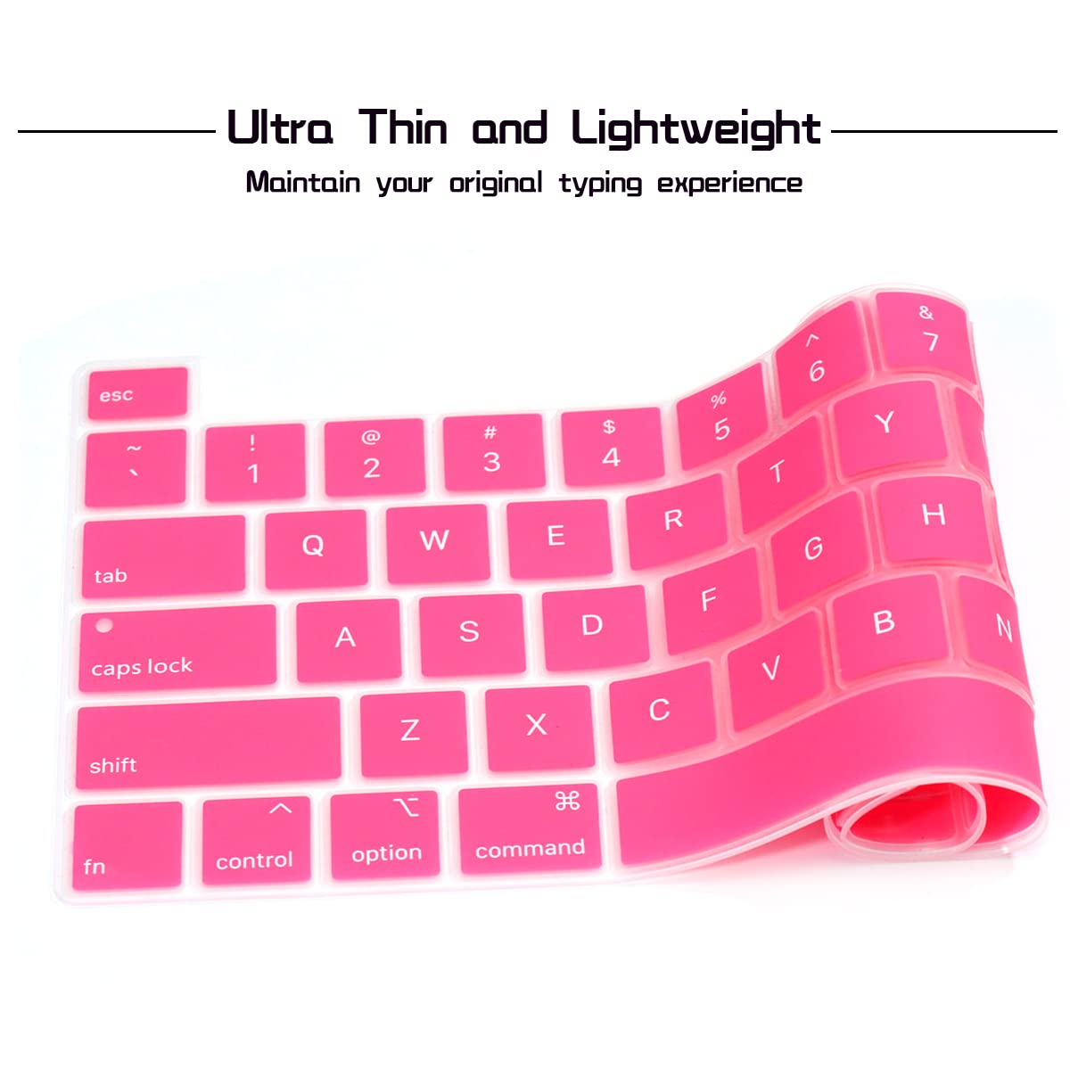 Keyboard Cover Skin For MacBook Pro 13 Pro 16 A2338 A2289 A2251 A2141 M1 M2 2020 to 2023 Hot Pink