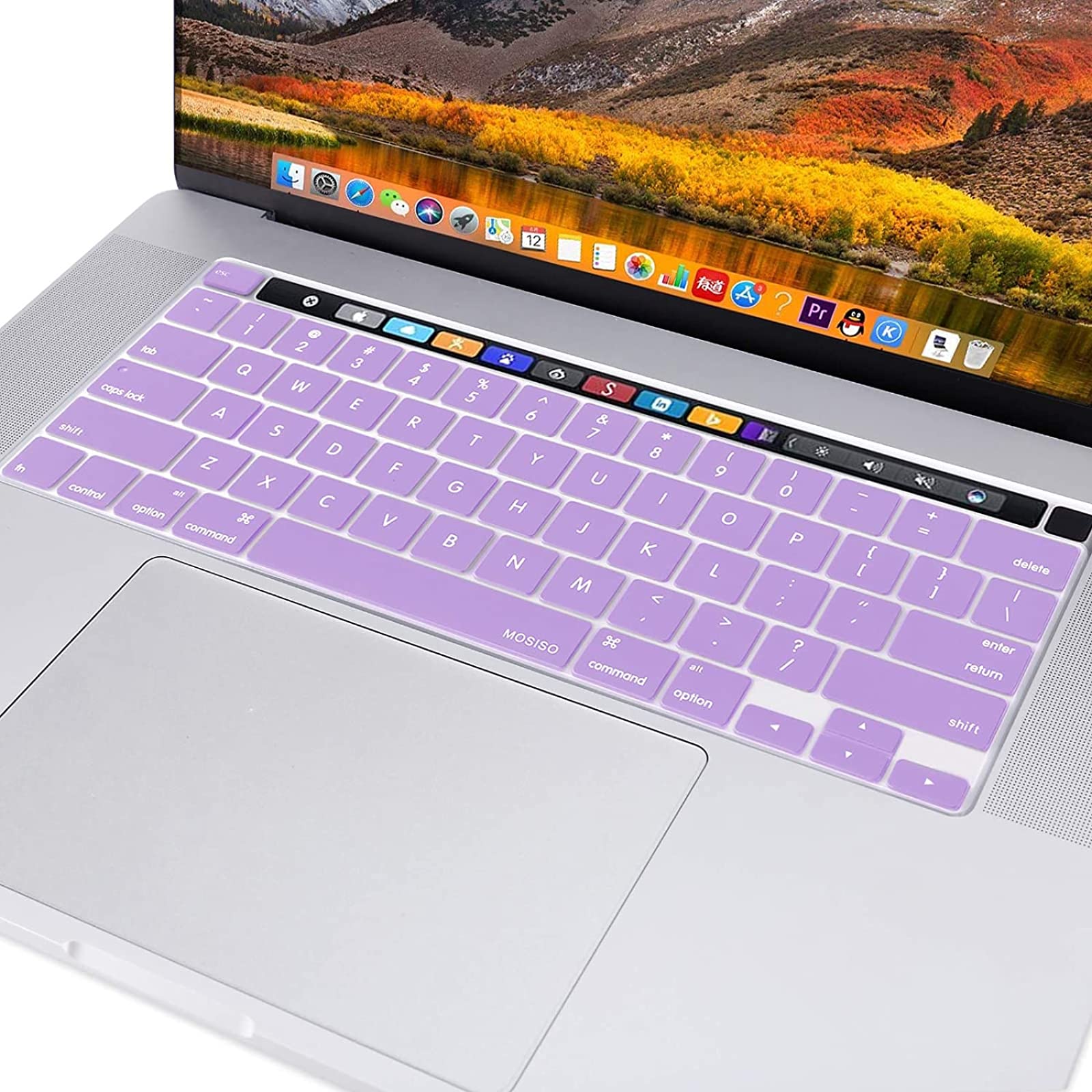 Keyboard Cover Skin For MacBook Pro 13 Pro 16 A2338 A2289 A2251 A2141 M1 M2 2020 to 2023 purple