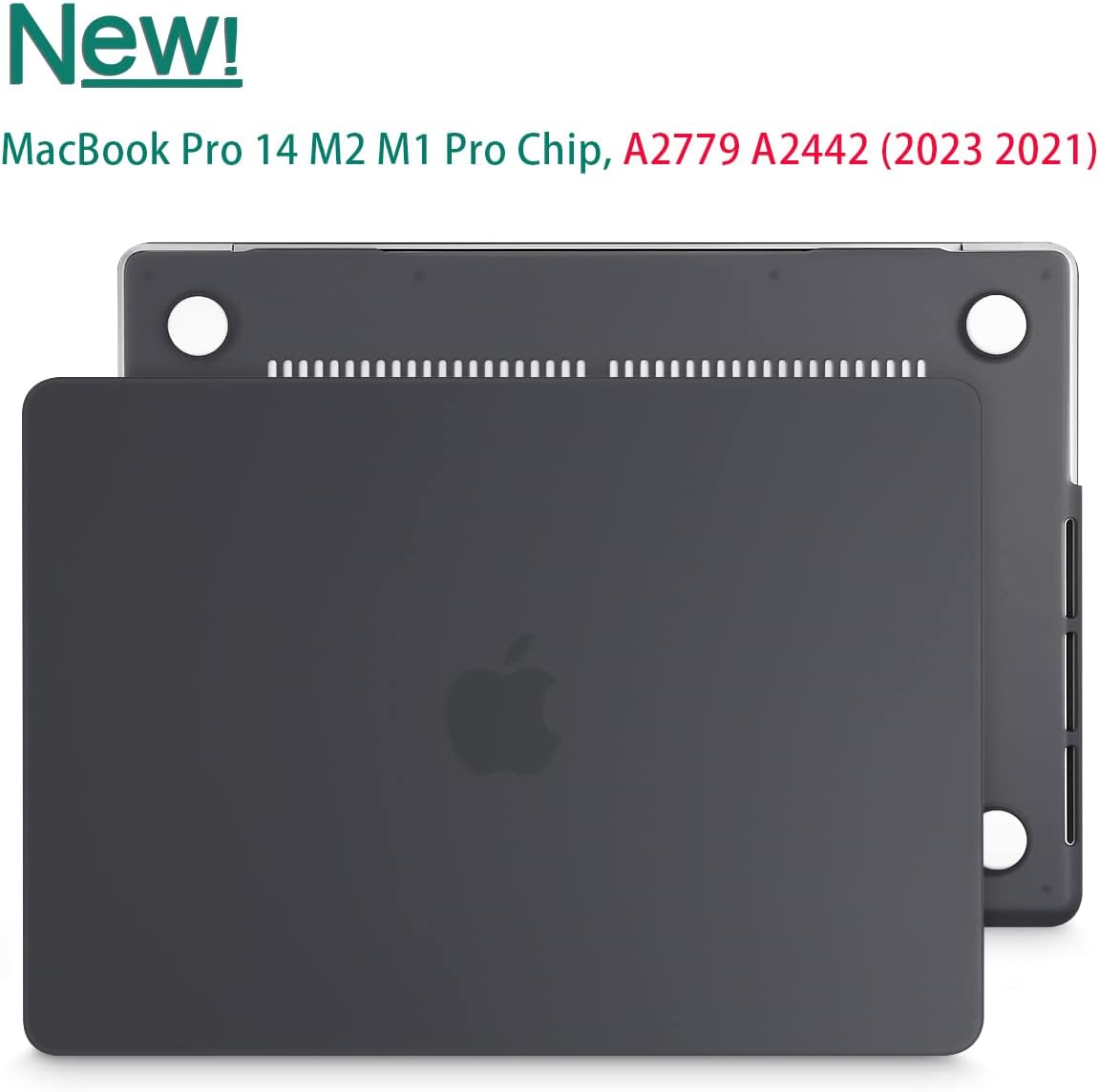 Suitable for MacBook Pro 14 Max Inch Case 2023 2022 2021 M2 A2779 M1 A2442 Hardshell Case Keyboard Cover Black