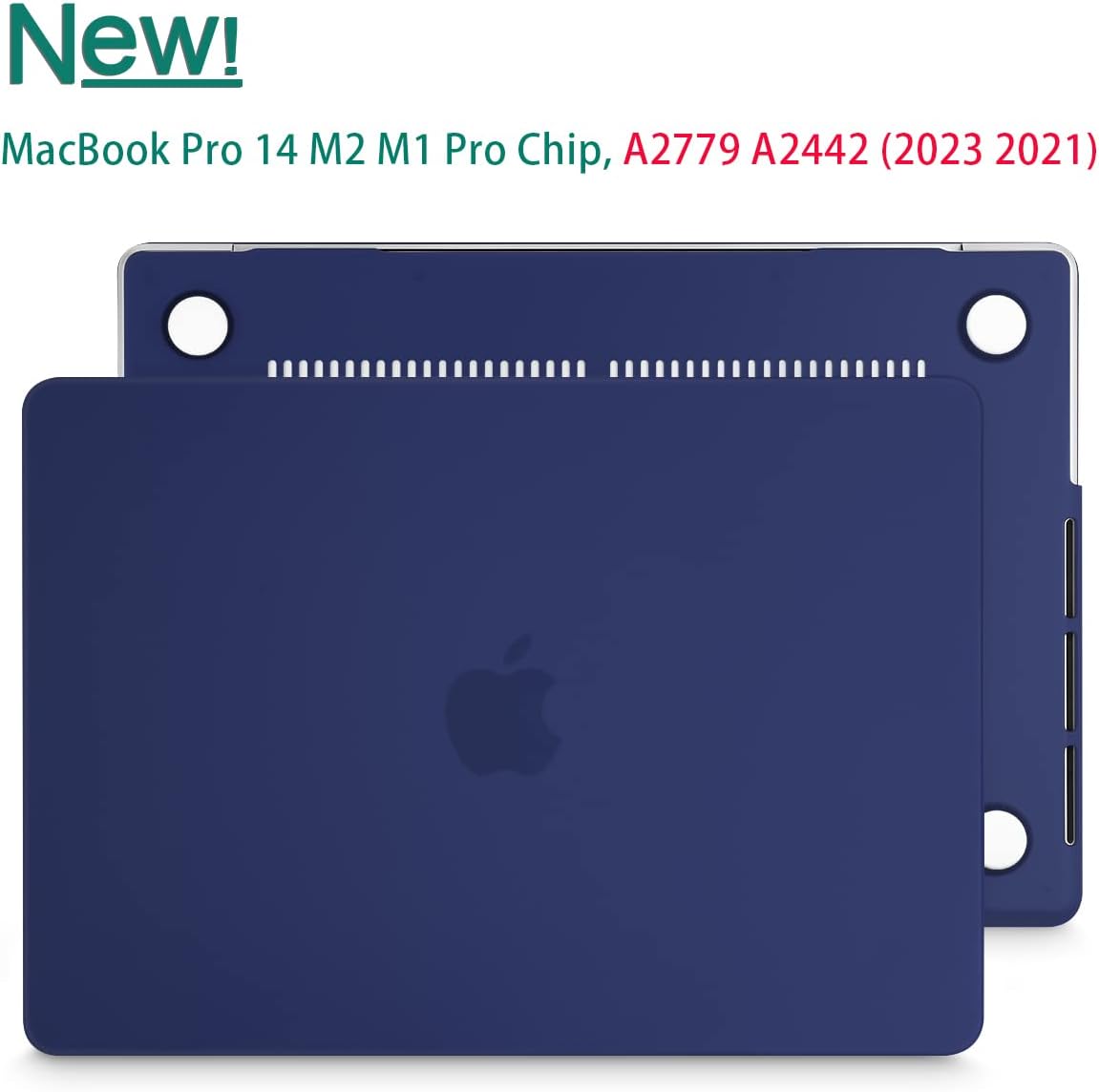 Suitable for MacBook Pro 14 Max Inch Case 2023 2022 2021 M2 A2779 M1 A2442 Hardshell Case Keyboard Cover Blue