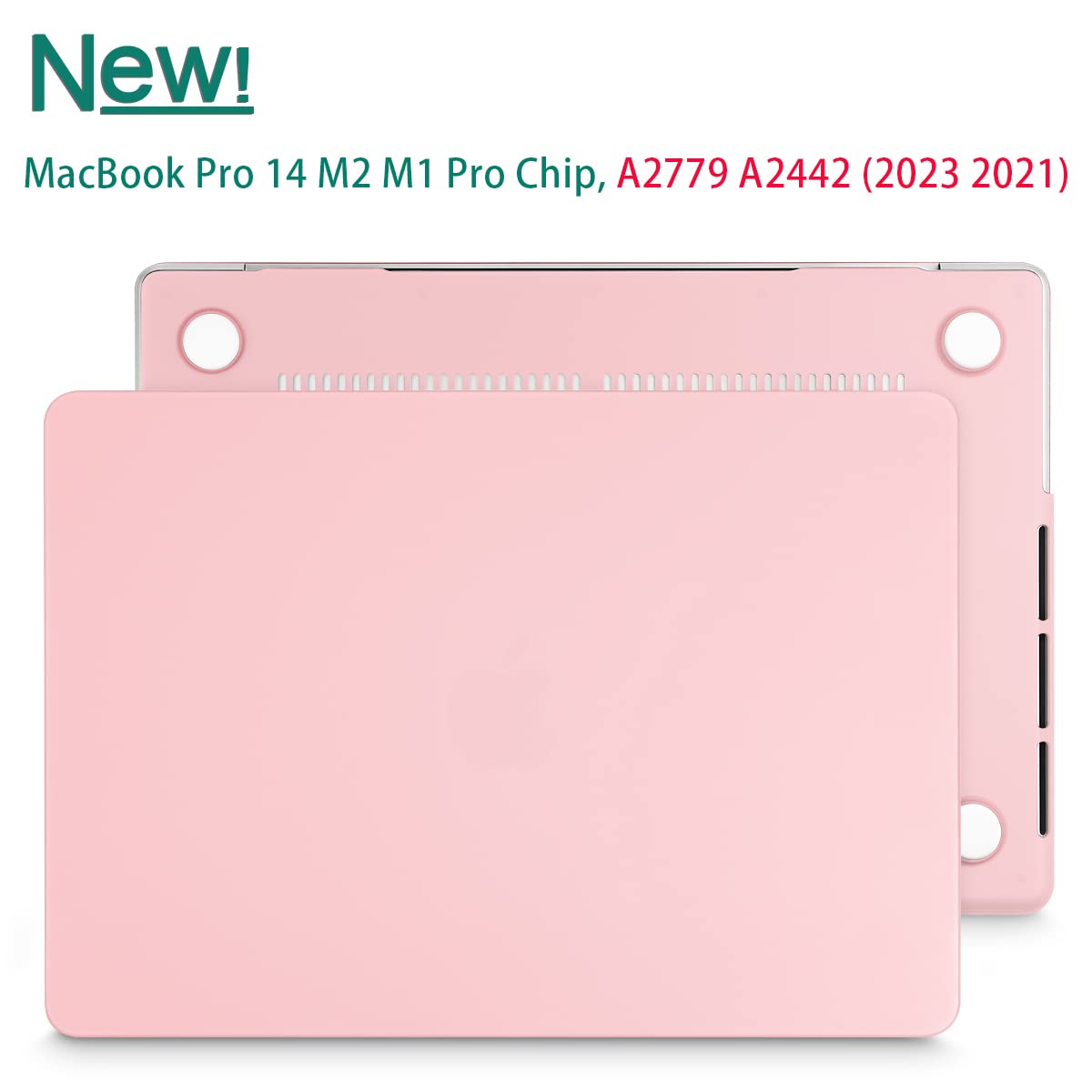 Suitable for MacBook Pro 14 Max Inch Case 2023 2022 2021 M2 A2779 M1 A2442 Hardshell Case Keyboard Cover Sold Pink