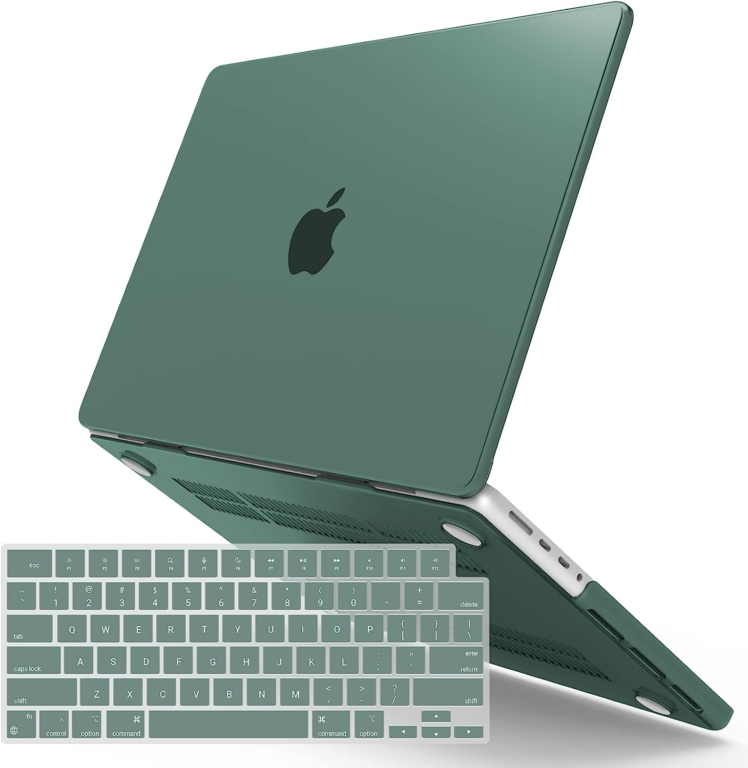Suitable for  MacBook Pro 16 inch Case 2023 2022 2021 M2 A2780 A2485 M1 Pro/Max Hard Shell Case Keyboard Cover Midnight Green