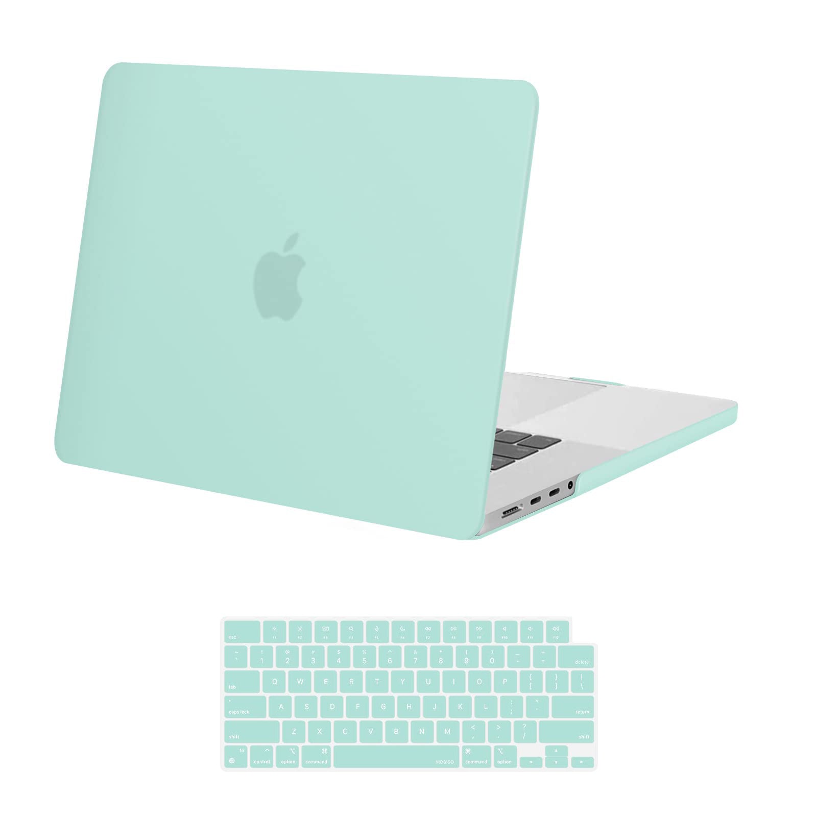 Suitable for  MacBook Pro 16 inch Case 2023 2022 2021 M2 A2780 A2485 M1 Pro/Max Hard Shell Case Keyboard Cover Green
