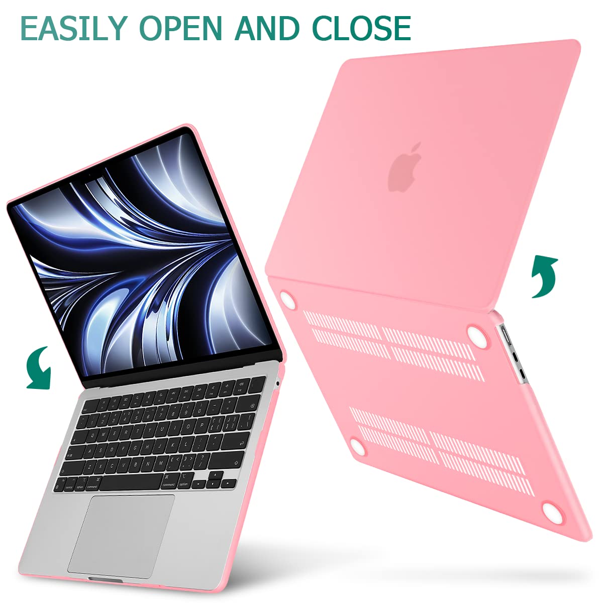Suitable for  2023 2022 MacBook Air 13 inch case M2 Model A2681 Hard Shell Case Keyboard Cover Pink