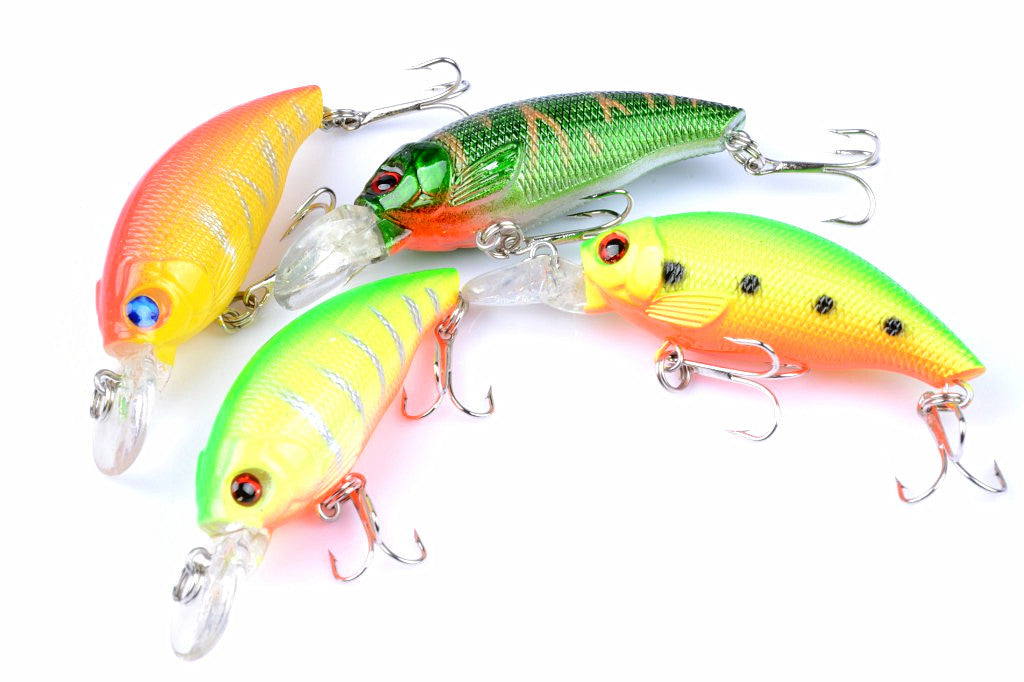 4x 7.5cm Popper Crank Bait Fishing Lure Lures Surface Tackle Saltwater