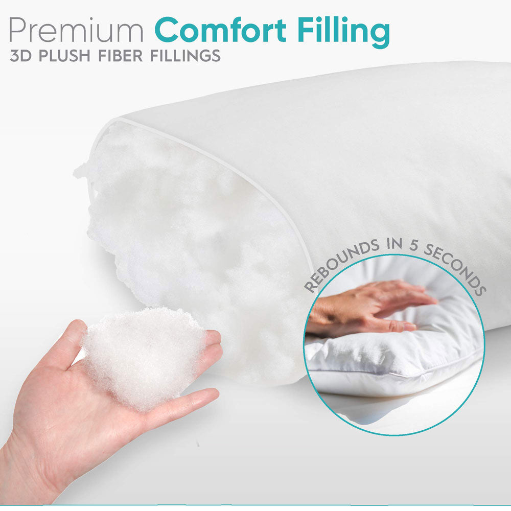 2 Premium Hotel 950g Pillows 74CM x 48CM Pillows Breathable Cotton