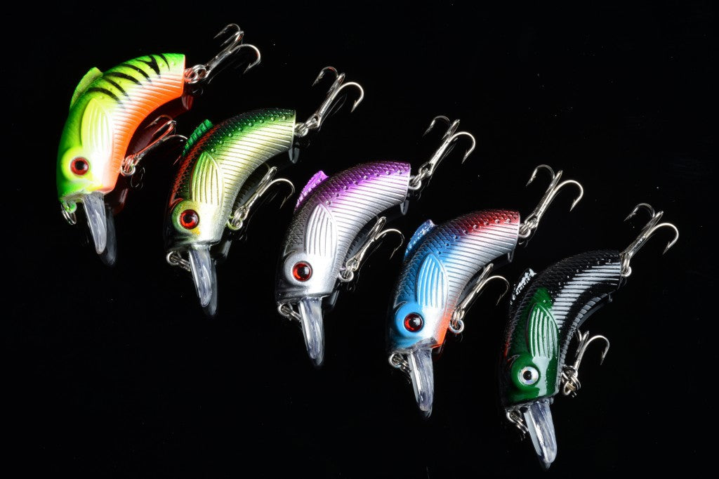 5x 5.5cm Popper Crank Bait Fishing Lure Lures Surface Tackle Saltwater