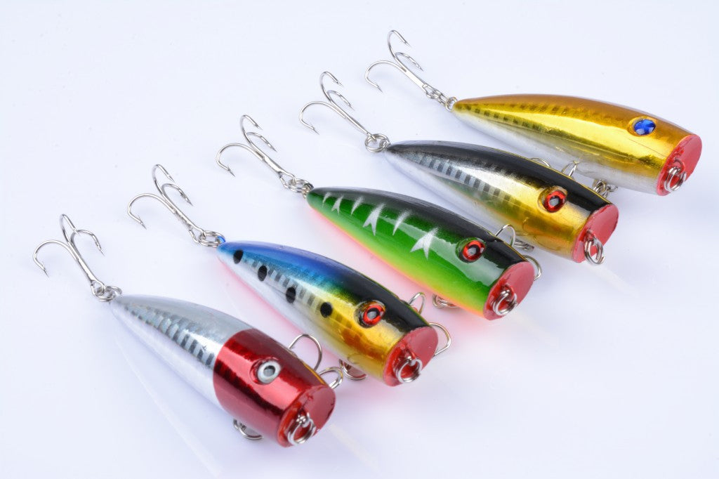 5X 7cm Popper Poppers Fishing Lure Lures Surface Tackle Fresh Saltwater