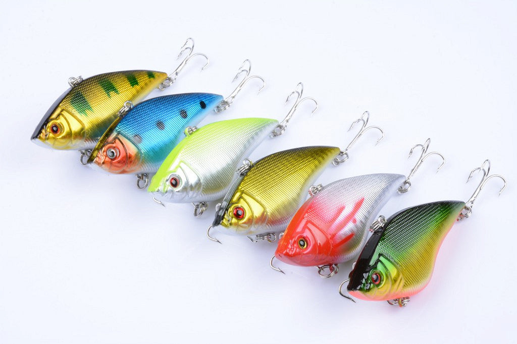 6x 7cm Vib Bait Fishing Lure Lures Hook Tackle Saltwater