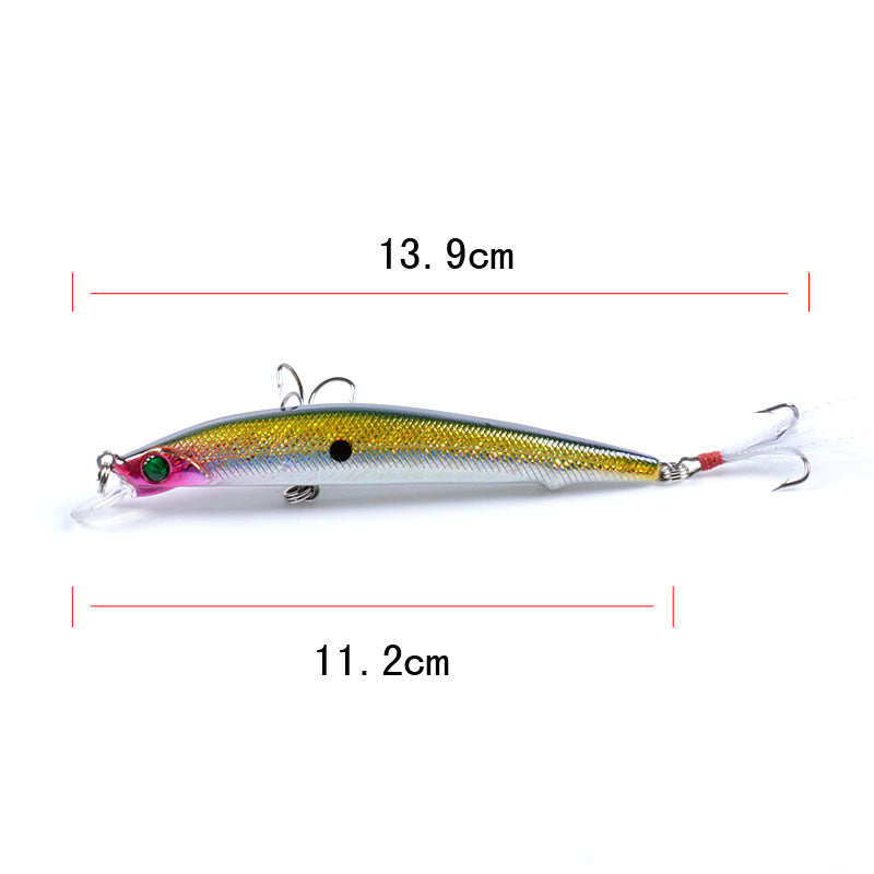 8x Popper Minnow 11.2cm Fishing Lure Lures Surface Tackle Fresh Saltwater