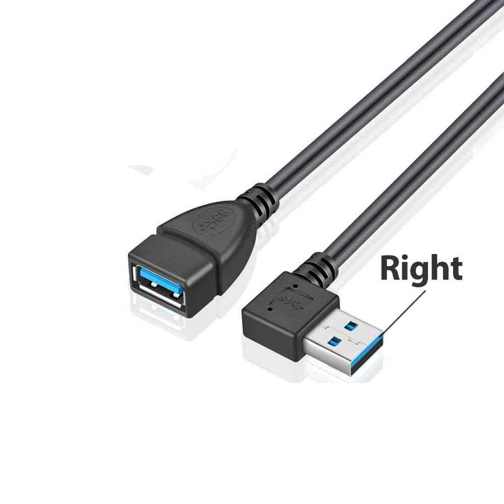 USB 3.0 Angle Male to Female Extension Cable Convertor Adapter Extender Cord Right Angle