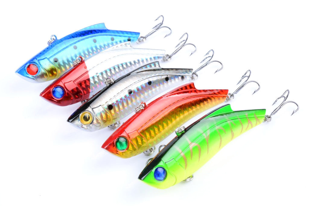 5x 9cm Vib Bait Fishing Lure Lures Hook Tackle Saltwater