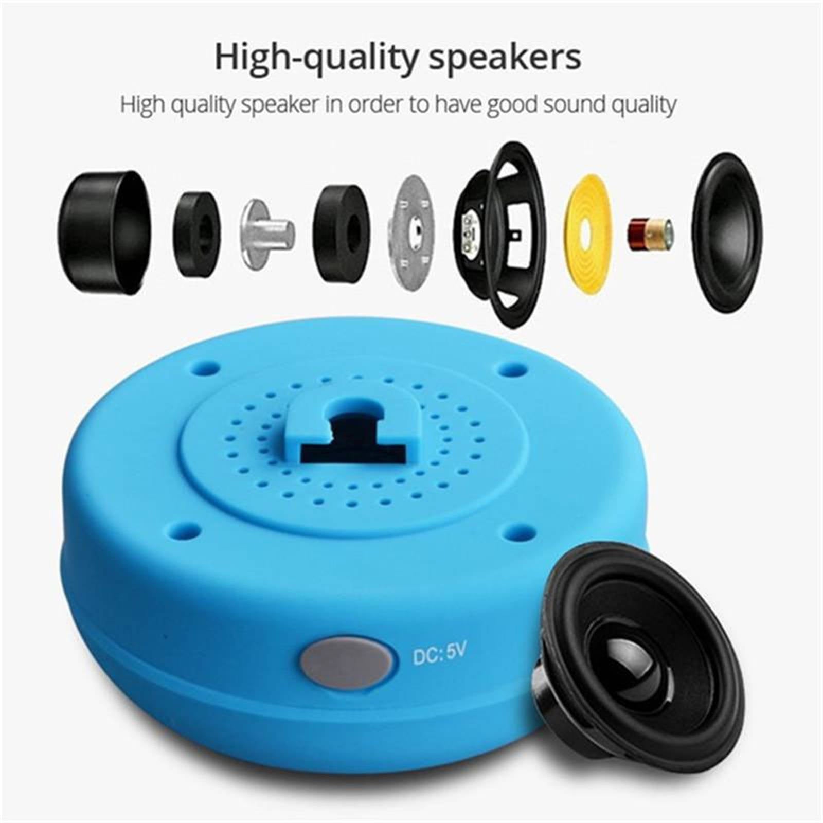 Mobax Mini Portable Large Suction Cup Bluetooth Speaker Stereo Music Outdoor Black