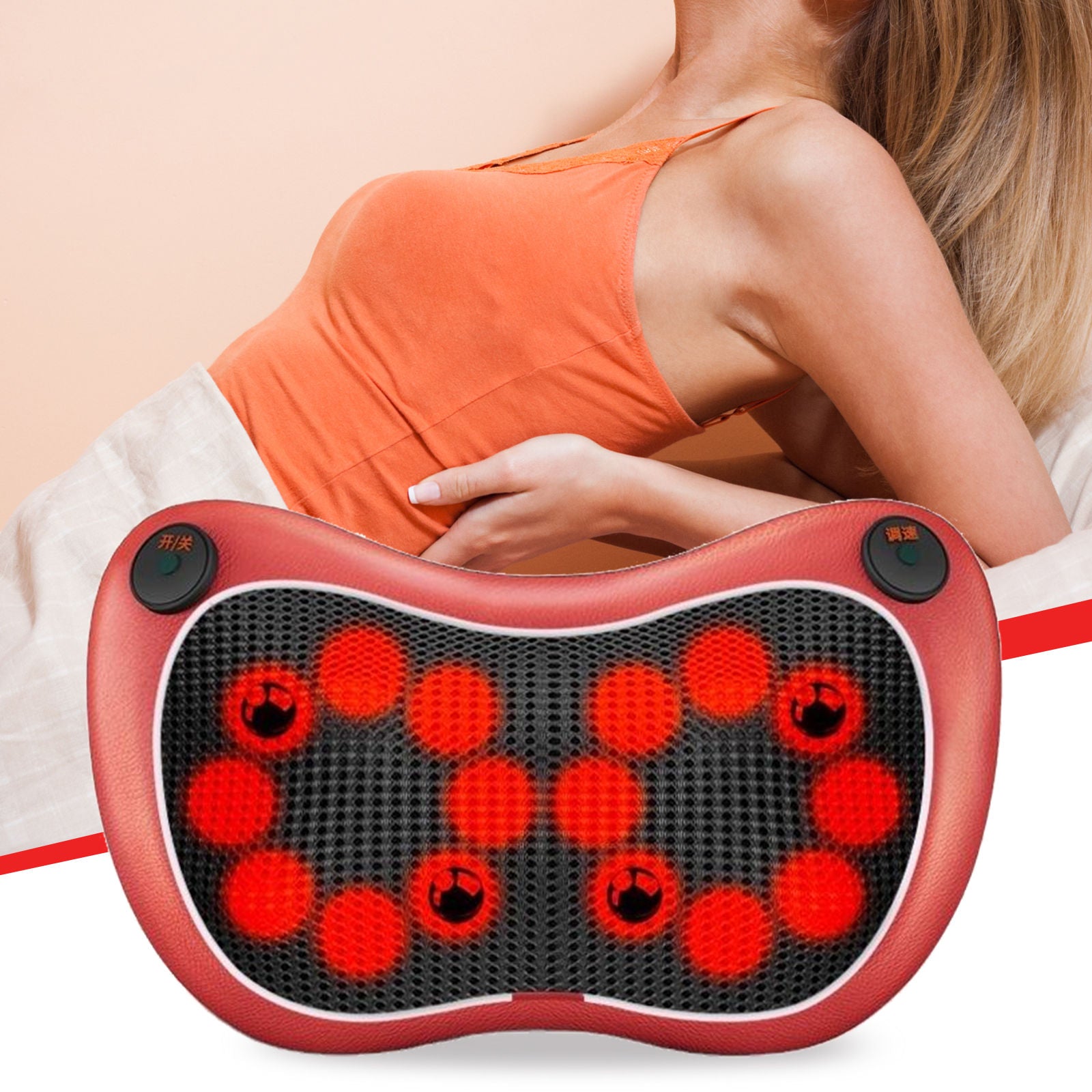 Fitrain Wireless Cervical Vertebra Massage Back Leg Multifunctional Electric Pillow