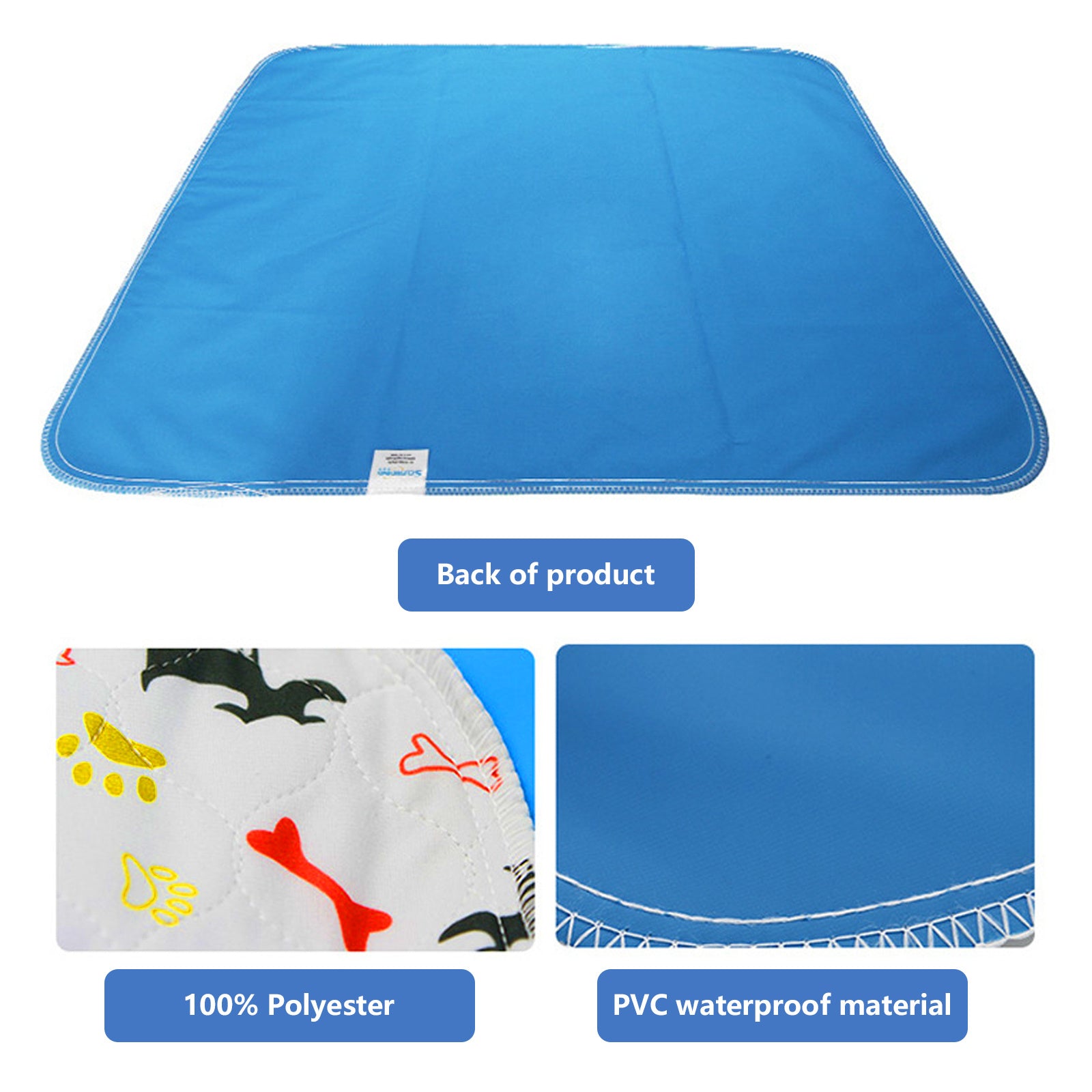 Pawfriends Washable Pet Dog Pee Pad Reusable Cat Puppy Training Wee Absorbent Mat Bed 80x90