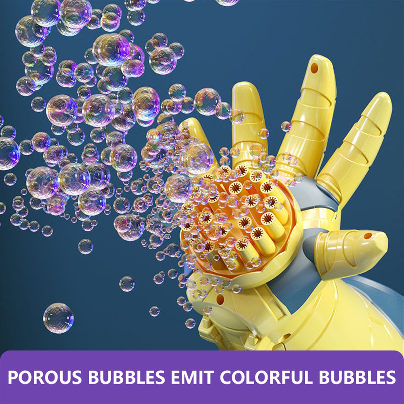 Bubblerainbow Porous Luminous Bubble Gun for Kids Fully Automatic Leak-proof Children Toy Red