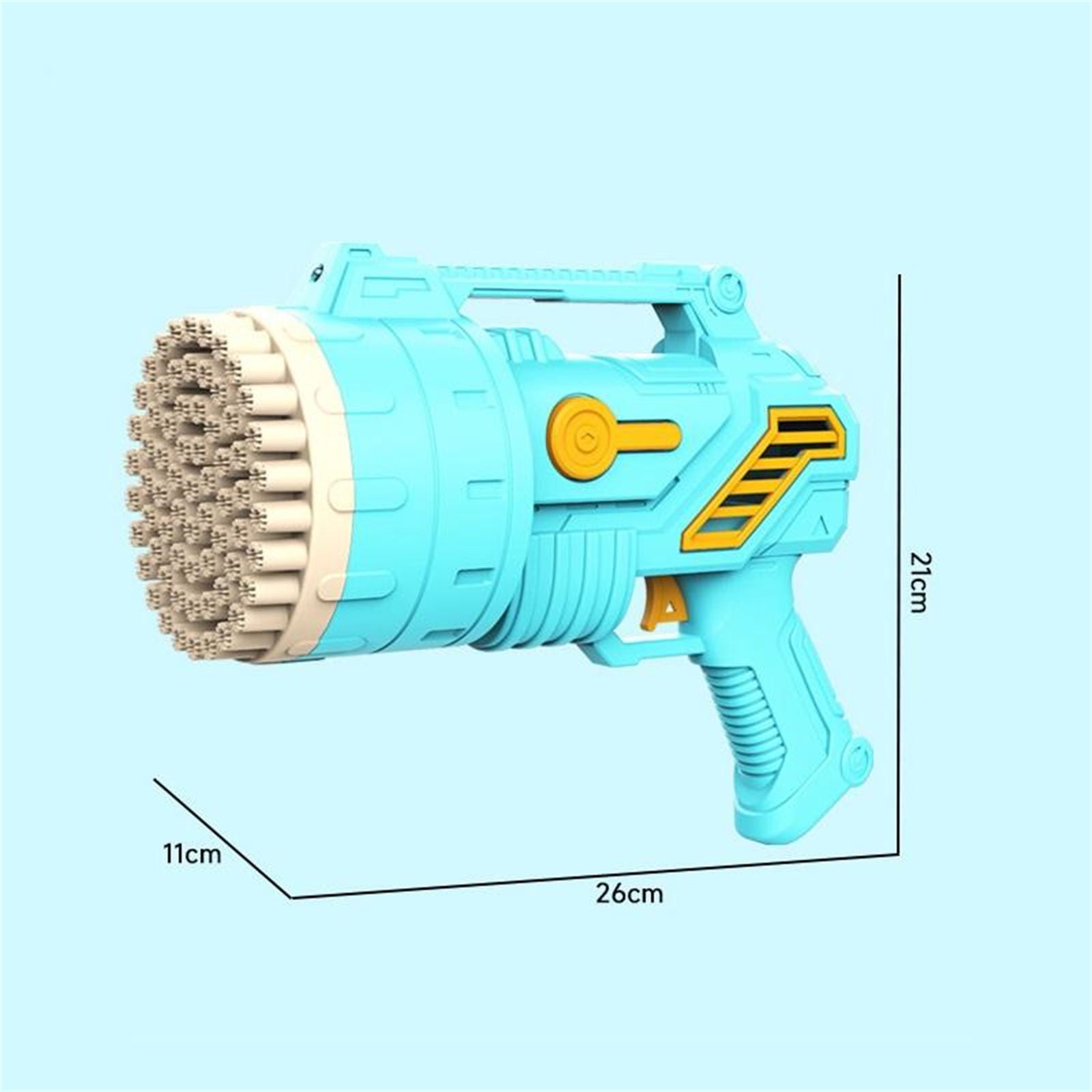 Bubblerainbow 69-Hole Bubble Gun Hand-Held Automatic Bubble Machine Luminous Kids Toy Blue