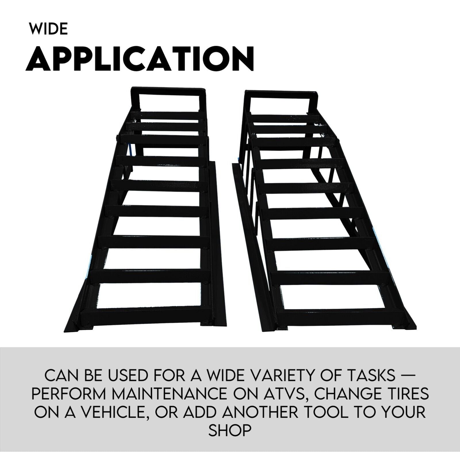 Heavy Duty Portable Car Loading Ramp Set 2000kg Maintenance Steel Frame Pair