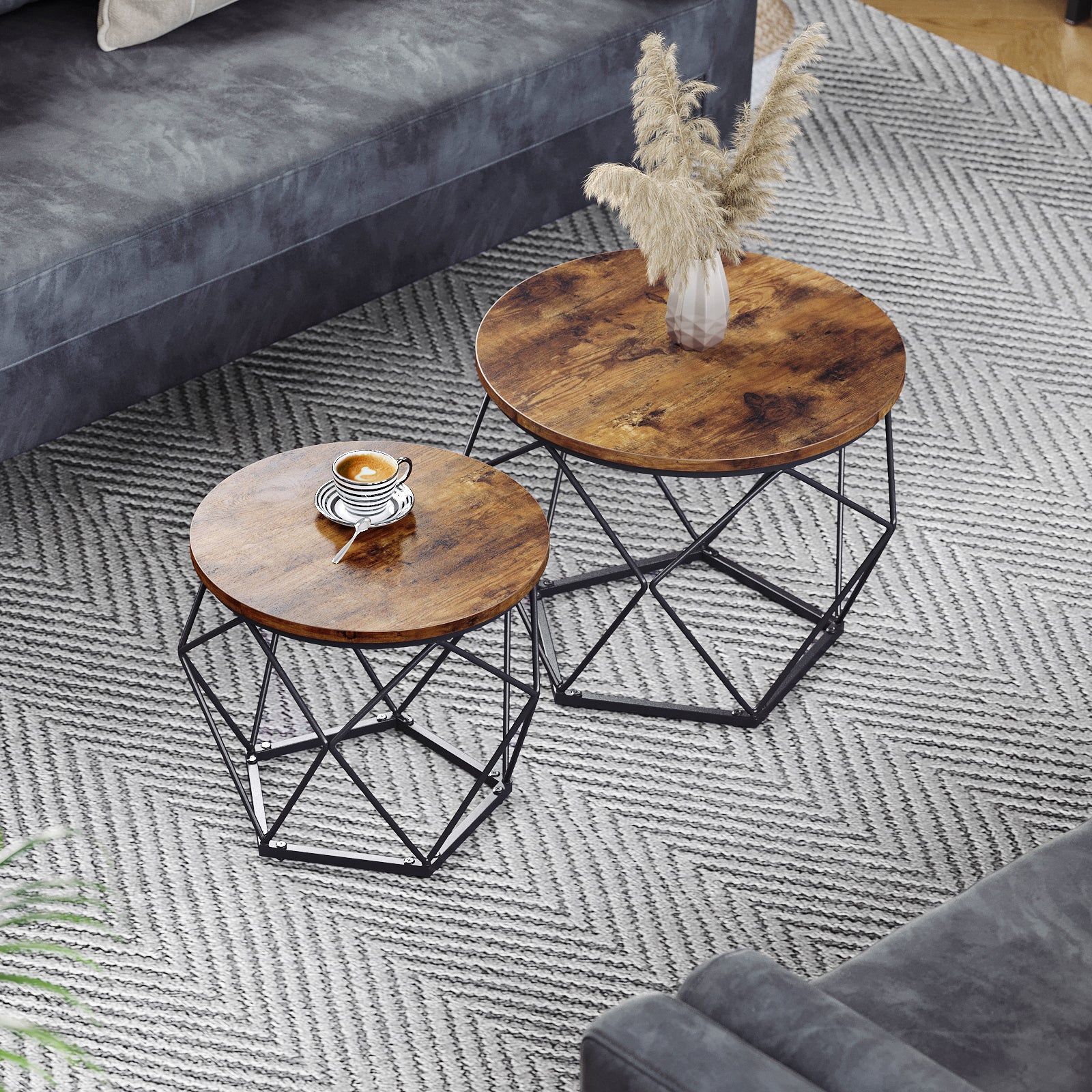 VASAGLE Set of 2 Coffee Tables