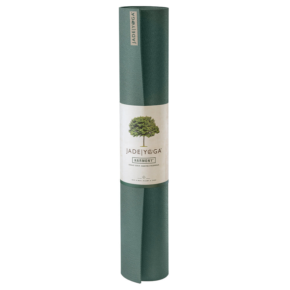 Jade Yoga Harmony Mat - Jade Green & Iron Flask Wide Mouth Bottle with Spout Lid, Fire, 40oz/1200ml Bundle