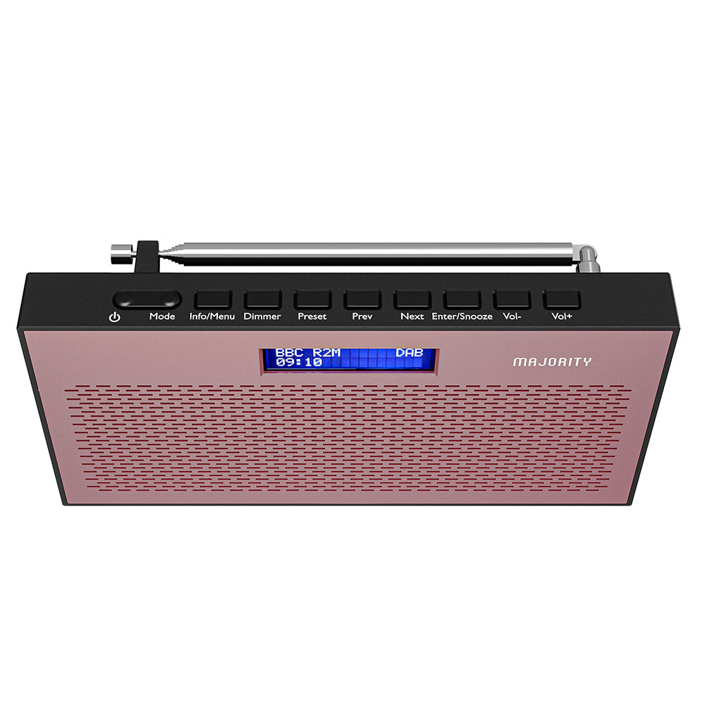 Majority Histon Compact DAB & FM Radio-Rose