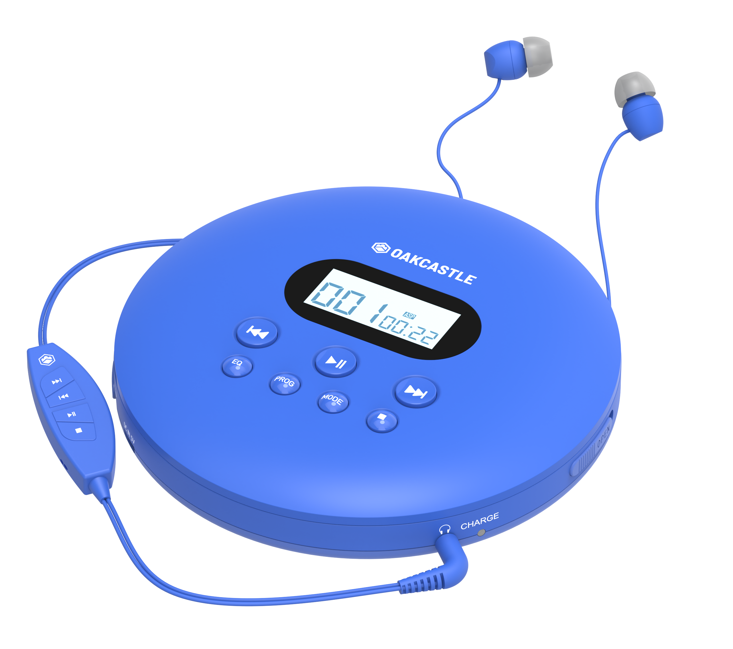 Majority Oakcastle CD100 Bluetooth Portable CD Player - Blue