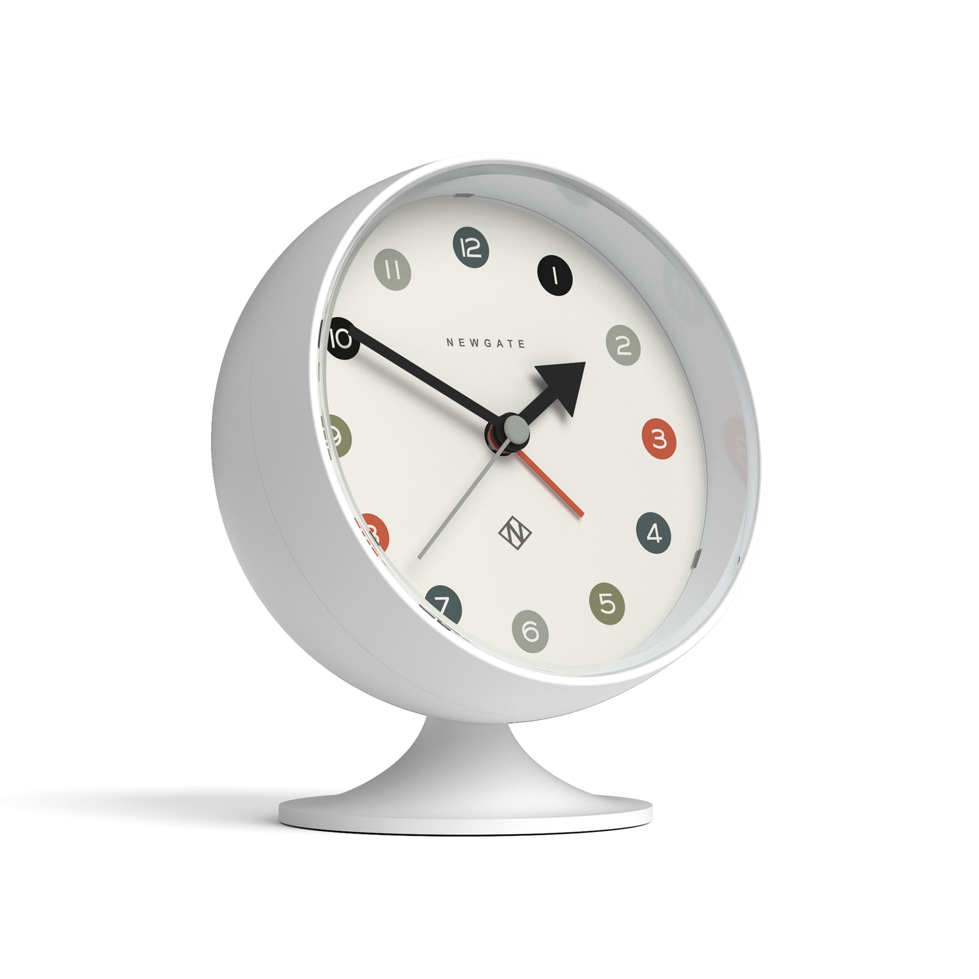 Newgate Spheric Alarm Clock White