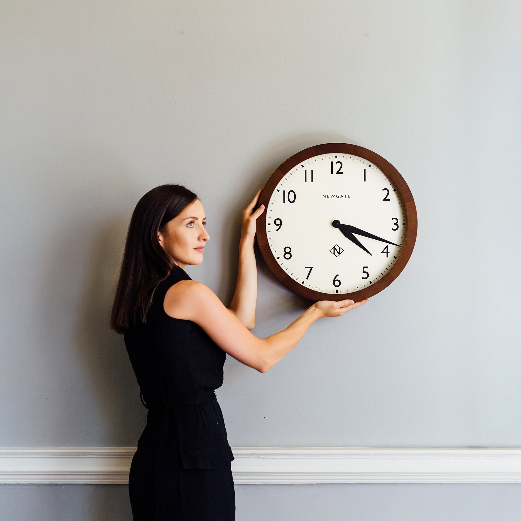 Newgate Wimbledon Clock Solid Wood