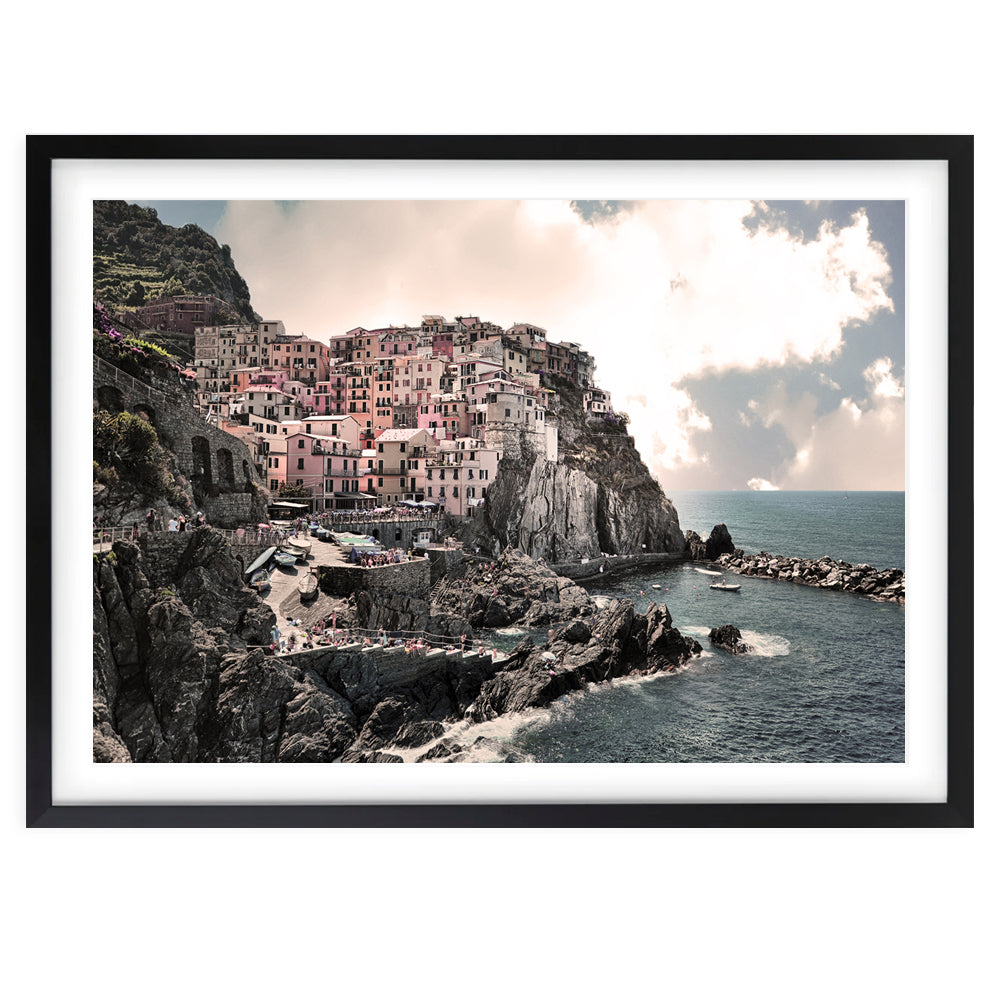 Wall Art's Almalfi Coast Large 105cm x 81cm Framed A1 Art Print